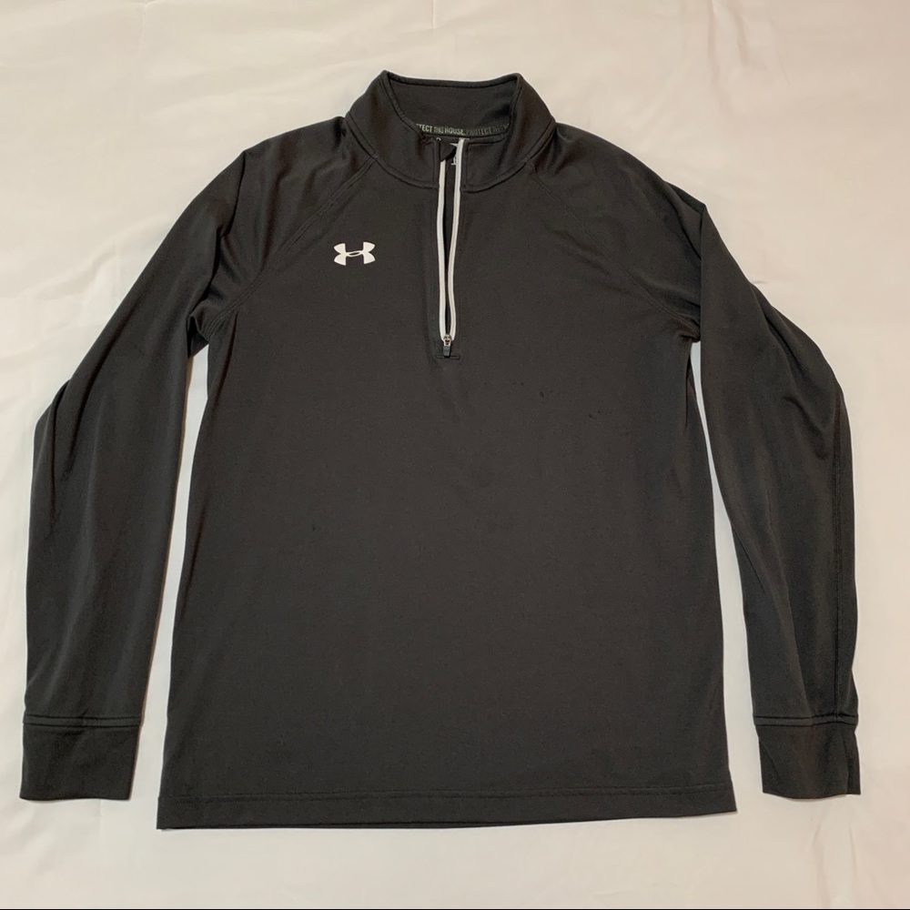 Under Armour 1/4 Zip Gray Mens Small Loose Fit